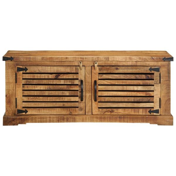 vidaXL Skoskåp med lagring Brun 110 x 38 x 45 cm Massivt Mangoträ