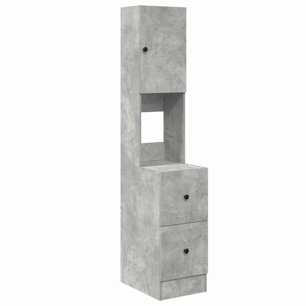 vidaXL K&ouml;kssk&aring;p med l&aring;da med d&ouml;rr Gr&aring; 35 x 50 x 180 cm Konstruerat tr&auml;