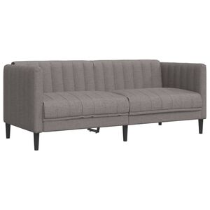 vidaXL Soffa 2-sits taupe tyg