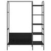 vidaXL Klädhängare med hylla Svart 120 x 44 x 160 cm Konstruerat trä