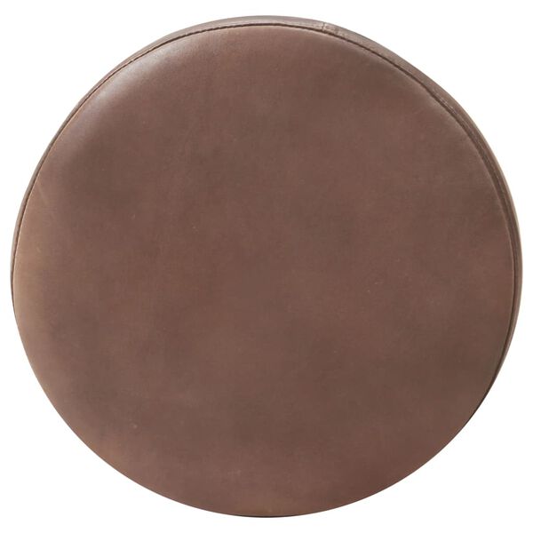 vidaXL Barstolar 2 st nött brun äkta läder