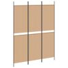 vidaXL 3-panelers rumsavdelare Beige 150 x 200 cm Tyg