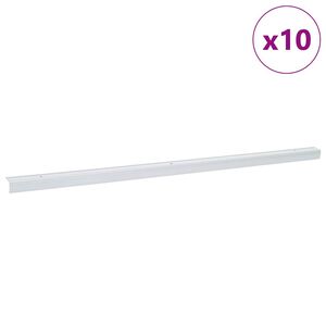 vidaXL Trappnoslister 10 st Silver 67 x 3 x 2 cm Aluminium