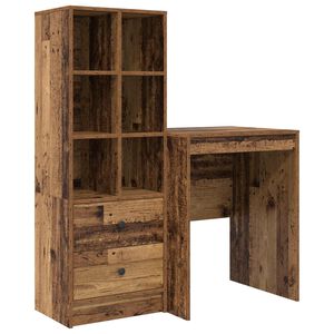 vidaXL Skrivbord Gammalt tr&auml; 105,5 x 50 x 127 cm 2 st