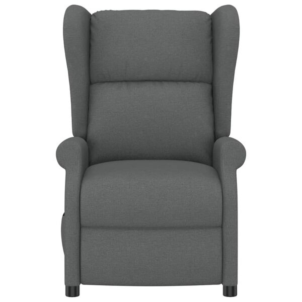 vidaXL Elektrisk massagefåtölj mörkgrå tyg