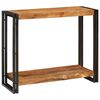 vidaXL Konsolbord med hylla Brun 90 x 33 x 75 cm Massivt mangotr&auml;