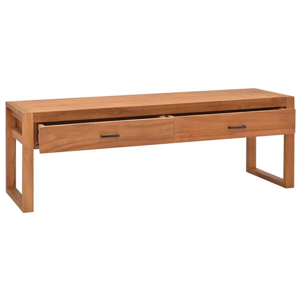 vidaXL Tv-bänk 120x40x45 cm massiv teak