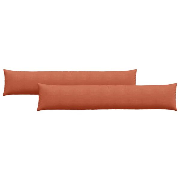 vidaXL Sofakuddar 2 pcs R&ouml;d orange 200 x 40 cm Kordread tyg
