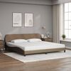 vidaXL Bed with Mattress "Dover" Cappuccino 200x200 cm Faux Leather