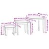 vidaXL Nesting Sidobord 3 pcs Brun Massivt mahognytr&auml;