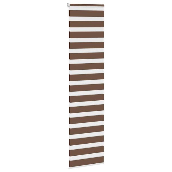 vidaXL Rullgardin zebra brun 55x200 cm tyg bredd 50,9 cm polyester