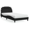 vidaXL Bed "Viana" with Mattress Black 100x200 cm Faux Leather