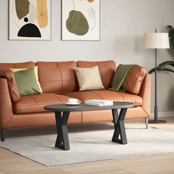 vidaXL Soffbordsben 2 st svarta 28x(42-43,3) cm stål