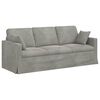 vidaXL Soffa 2 pcs Ljusgr&aring; 198 x 78 x 80 cm Sammet
