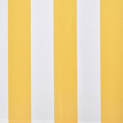 vidaXL Markis infällbar gul & vit 300 cm