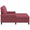 vidaXL Chaise Lounge med kudde Vinr&ouml;d 91 x 157 x 91 cm tyg