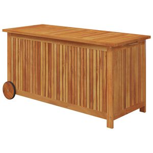 vidaXL Dynbox med hjul 113x50x58 cm massivt akaciatr&auml;