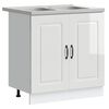 vidaXL K&ouml;kssk&aring;p Kalmar Blank vit 80 x 46 x 81,5 cm Konstruerat tr&auml;