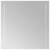 vidaXL LED Badrumsspegel med spegel Transparent 50 x 50 cm h&auml;rdat glas