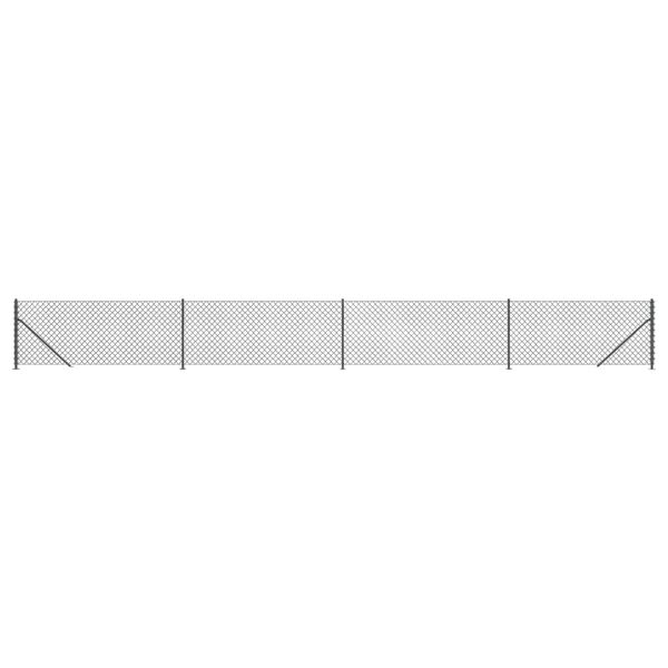 vidaXL Gunnebostängsel med stolpsko antracit 1,1x10 m