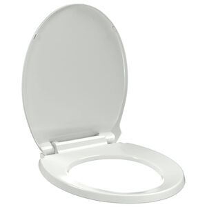 vidaXL Toalettsits mjuk st&auml;ngning oval vit