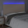 vidaXL S&auml;nggavel LED cappuccino 180x5x118/128 cm konstl&auml;der