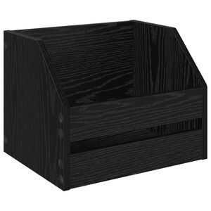 vidaXL Vinylalbum L&aring;da Svart ek 38 x 30 x 29 cm Konstruerat tr&auml;