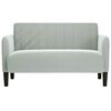 vidaXL Loveseat soffa ljusgr&aring; 109 cm sammet
