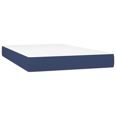 vidaXL Ramsäng med madrass blå 120x200 cm tyg
