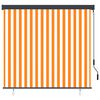 vidaXL Rullgardin utomhus 160x250 cm vit och orange