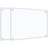 vidaXL St&auml;nkskydd 2 st transparent 70x50 cm h&auml;rdat glas