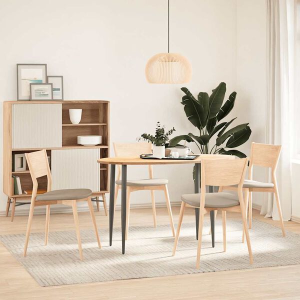 vidaXL Bordsskiva 120x60x2 cm massiv ek oval