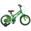 vidaXL Barncykel 12 Tum f&ouml;r 2-4 &aring;ringar Gr&ouml;n