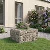 vidaXL Gabion upph&ouml;jd s&auml;ng Silver 80 x 80 x 40 cm Galvaniserat St&aring;l