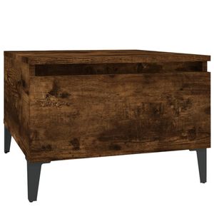 vidaXL Soffbord r&ouml;kf&auml;rgad ek 50x46x35 cm konstruerat tr&auml;