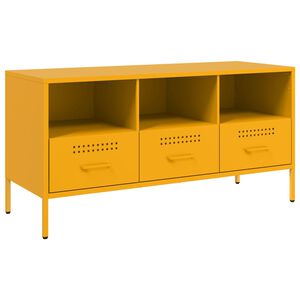 vidaXL TV-sk&aring;p senapsgul 100,5x39x50,5 cm st&aring;l
