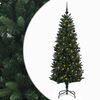 vidaXL Konstgjord julgran med kulor 120 cm 150 LED-lampor Varmvit