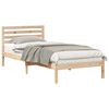 vidaXL S&auml;ngram med huvudgavel Brun 100 x 220 cm Massiv furu