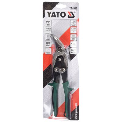 YATO Plåtsax vinklad höger 235 mm grön