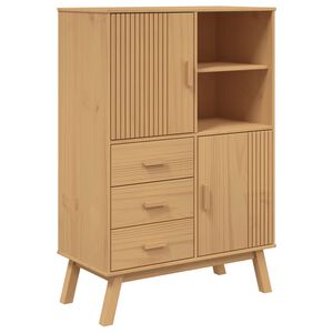 vidaXL Sk&auml;nk OLDEN brun 85x43x125 cm massiv furu
