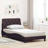 vidaXL Bed Frame without Mattress Dark Brown 100x200 cm Fabric