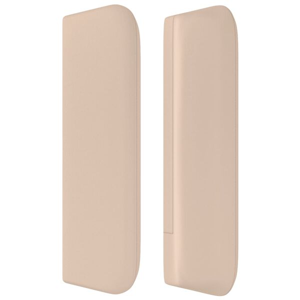 vidaXL S&auml;nggavel med kanter cappuccino 147x16x78/88 cm konstl&auml;der