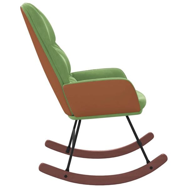 vidaXL Gungstol ljusgrön sammet