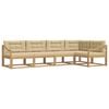 vidaXL Utomhussoffset 4 st Vit och Beige Polyester