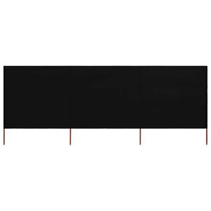 vidaXL Vindskydd 3 paneler tyg 400x160 cm svart