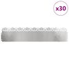 vidaXL Gr&auml;skanter 30 pcs Silver 103 x 0,05 x 22 cm Rostfritt st&aring;l