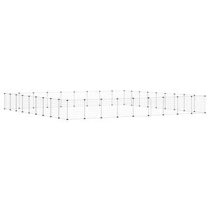vidaXL Hundg&aring;rd svart 36 paneler 315x315x35 cm st&aring;l