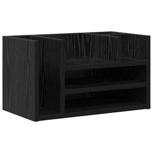 vidaXL Skrivbordsh&aring;llare Svart ek 44,5 x 24 x 25 cm Konstruerat tr&auml;