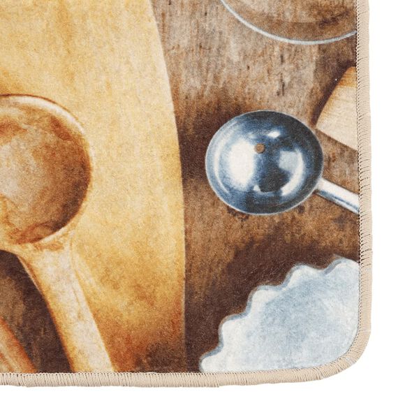 vidaXL Köksmatta flerfärgad 60x180 cm tvättbar halkfri