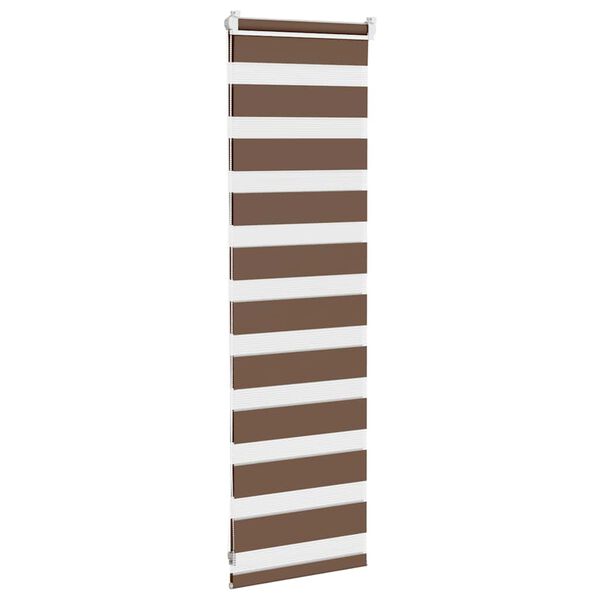 vidaXL Rullgardin zebra brun 40x100 cm tyg bredd 35,9 cm polyester